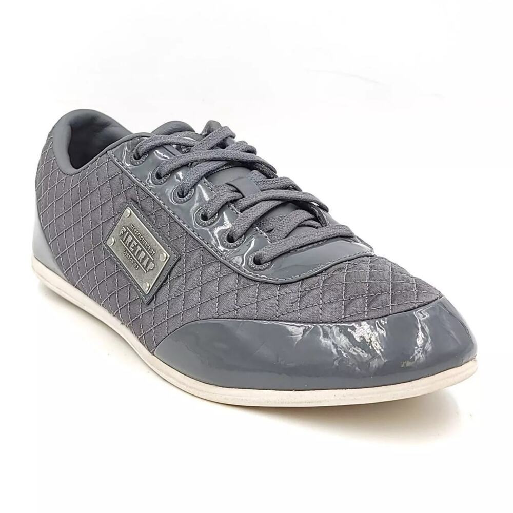 Firetrap Men Dr Domello 33 Low Top Casual  Sneakers US 9.5 Grey Quilted